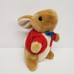 Eden Toys 7.5" Bunny Rabbit Red Jacket Blue Bow Tie Plush